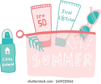 uv protection set in pouch