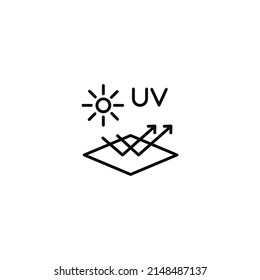 UV protection simple thin line icon vector illustration