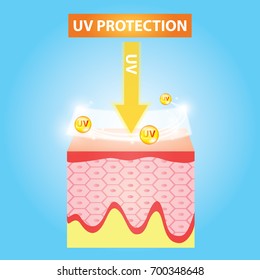 Uv Protection Skin Vector Stock Vector (Royalty Free) 700348648 ...