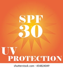 UV Protection SPF 30 illustration. Vector