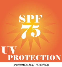 UV Protection SPF 75 illustration. Vector