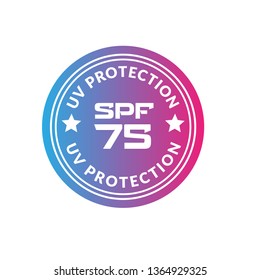 UV protection spf 75 - label. 