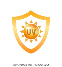 Uv protection. Sun icon symbol. Danger symbol. UV protection. Sun vector icon. Vector illustration