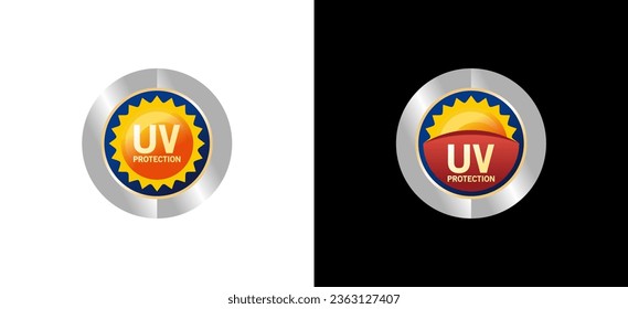 UV protection symbol logo design template