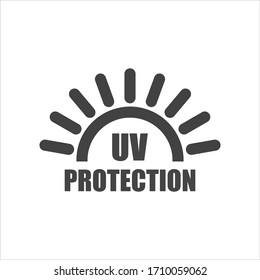 UV protection vector icon on white isolated background. 