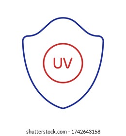 Uv Protection Vector Icon On White