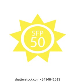 UV protection vector icon on white