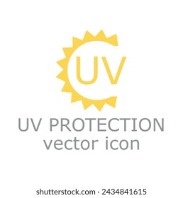 UV protection vector icon on white