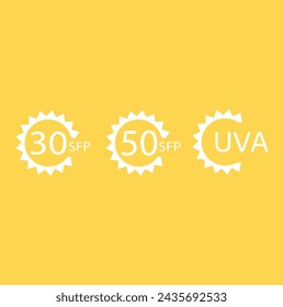 UV protection vector icon on white