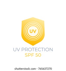 UV Protection Vector Icon On White