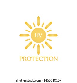 UV protection vector icon. solar or sun ultraviolet radiation in flat style drawing