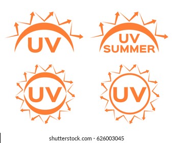 uv protection vector icon for summer