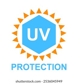 Uv protection vector icons. Protection from sun radiation and ultraviolet.