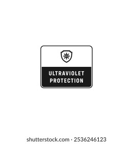 VECTOR de protección UV aislado para el elemento de diseño del producto. El mejor icono o etiqueta de protección UV para el diseño de embalaje del producto.