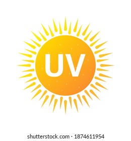 Uv radiation, great design for any purposes. Danger warning icon. Arrow icon. Uv radiation for concept design.