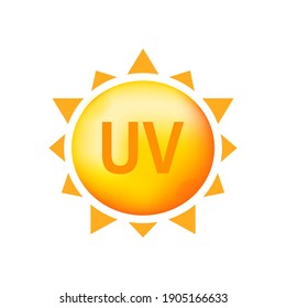 Uv radiation, great design for any purposes. Danger warning icon. Arrow icon. Uv radiation for concept design.