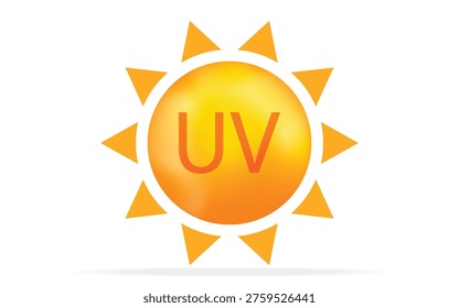 Uv radiation, great design for any purposes. Danger warning icon. Arrow icon. Uv radiation for concept design.