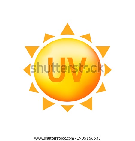 Uv radiation, great design for any purposes. Danger warning icon. Arrow icon. Uv radiation for concept design.