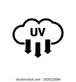 UV radiation icon logo design template illustration