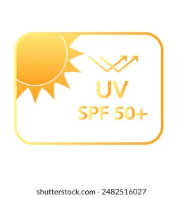 Uv radiation icon. ultraviolet with sun. UV Protection.