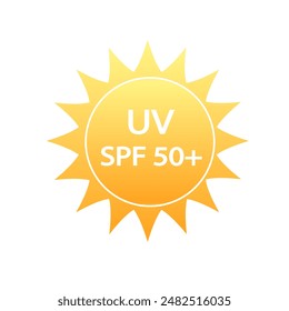 Uv radiation icon. ultraviolet with sun. UV Protection.