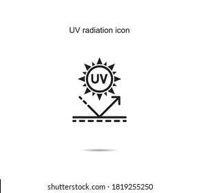 UV radiation icon vector illustration graphic on background