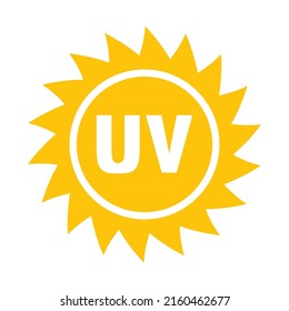 UV radiation icon vector stock solar ultraviolet light symbol for graphic design, logo, web site, social media, mobile app, ui illustration.