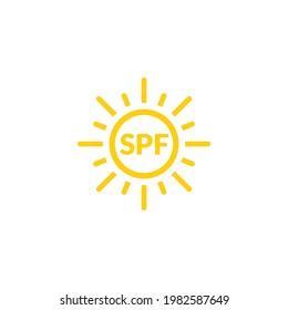 UV radiation sun block icon. Solar ultraviolet uv radiation logo 50spf