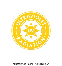 Uv radiation symbol logo design template illustration
