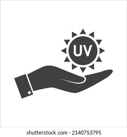 UV Radiation Vector Icon On White Background