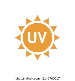 UV radiation vector icon on white background