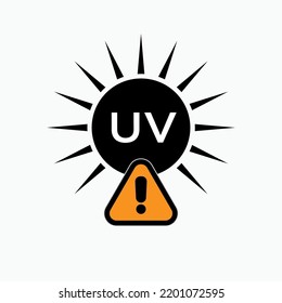 UV Radiation Warning. Attention Symbol for Ultraviolet Effects - Vector.