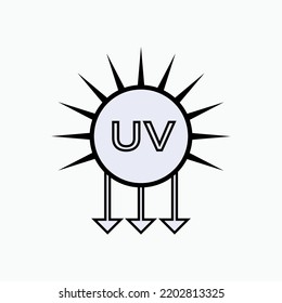 UV Radiation Warning. Attention Symbol for Ultraviolet Effects- Vector.