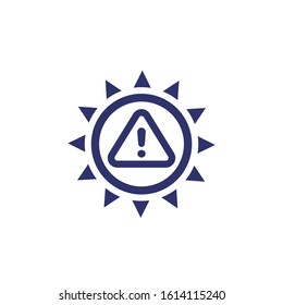 UV radiation warning, vector icon
