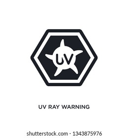 uv ray warning isolated icon. simple element illustration from signs concept icons. uv ray warning editable logo sign symbol design on white background. can be use for web and mobile