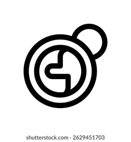 UV rays. Editable stroke vector icon.