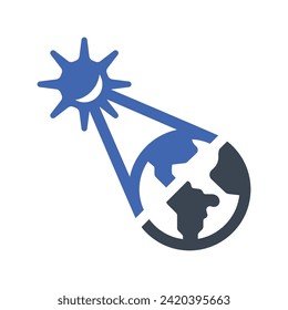 UV rays Icon, Vector Graphics