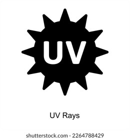 UV Rays and weather icon concept