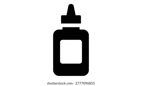 Uv resin bottle icon, craft and art supplies symbol for creative projects, vector illustration