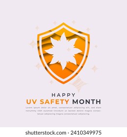 UV Safety Month Paper cut style Vector Design Illustration for Background, Poster, Banner, Advertising, Greeting Card