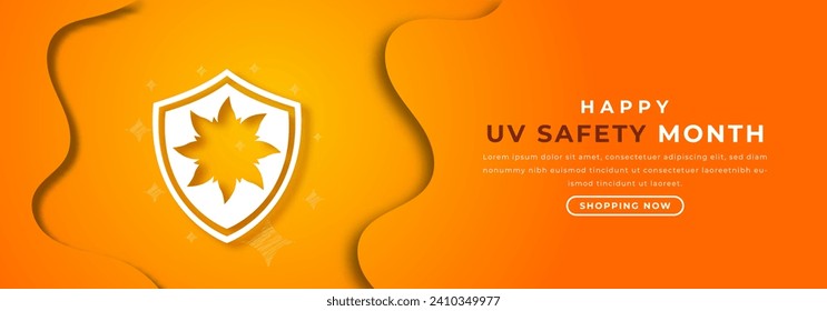 UV Safety Month Paper cut style Vector Design Illustration for Background, Poster, Banner, Advertising, Greeting Card