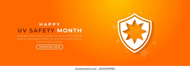 UV Safety Month Paper cut style Vector Design Illustration for Background, Poster, Banner, Advertising, Greeting Card