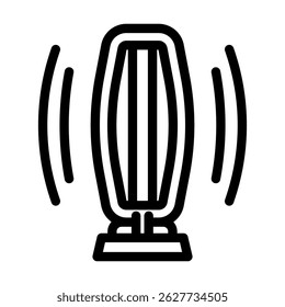 uv sanitizing lamp smart home line icon vector. uv sanitizing lamp smart home sign. isolated contour symbol black illustration