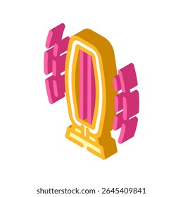 vetor de ícone isométrico de casa inteligente de lâmpada de higienização uv. sinal de casa inteligente de lâmpada de higienização uv. ilustração de símbolo isolado