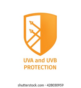 uv shield protection icon logo , ultraviolet reflection