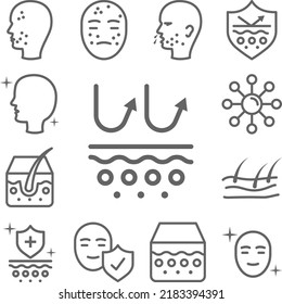 UV, skin, layer icon in a collection with other items