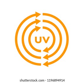 uv skin and ultraviolet icon logo vector