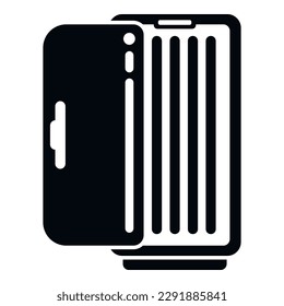 Icono de solárium Uv vector simple. Cama de entrenamiento. salón de belleza