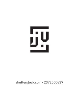 UV square concept retro logo in high quality professional design that will print well across any print media