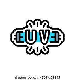 uv sterilized color icon vector. uv sterilized sign. isolated symbol illustration